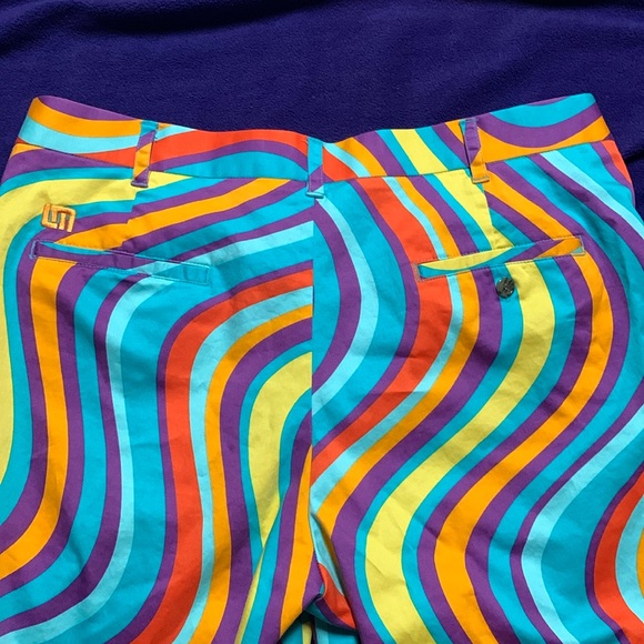 Men’s Loudmouth golf shorts multicolored wavy Torrey Lines men’s size 42 Groovy! - Picture 10 of 16